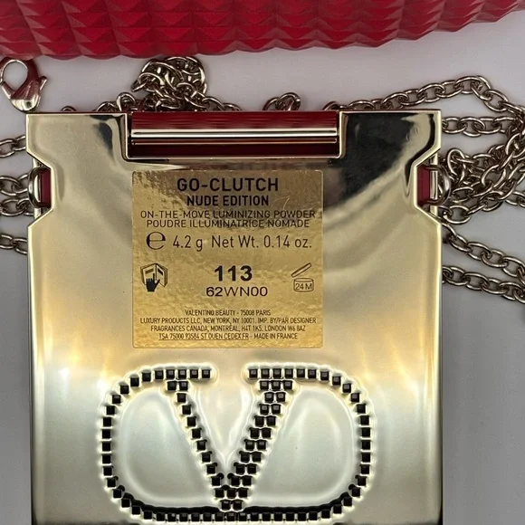 NEW Valentino Go-Clutch with Crossbody Strap - includes highlighter & lipstick - Picture 11 of 14